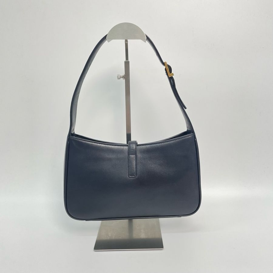 【售出展示💫拍下無效】YSL/聖羅蘭 le5a7 黑金牛皮hobo小號腋下包-1