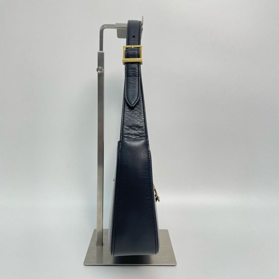 【售出展示💫拍下無效】YSL/聖羅蘭 le5a7 黑金牛皮hobo小號腋下包-2