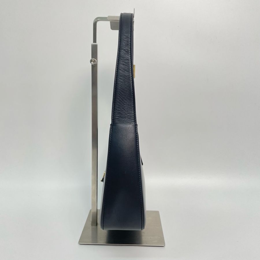 【售出展示💫拍下無效】YSL/聖羅蘭 le5a7 黑金牛皮hobo小號腋下包-3