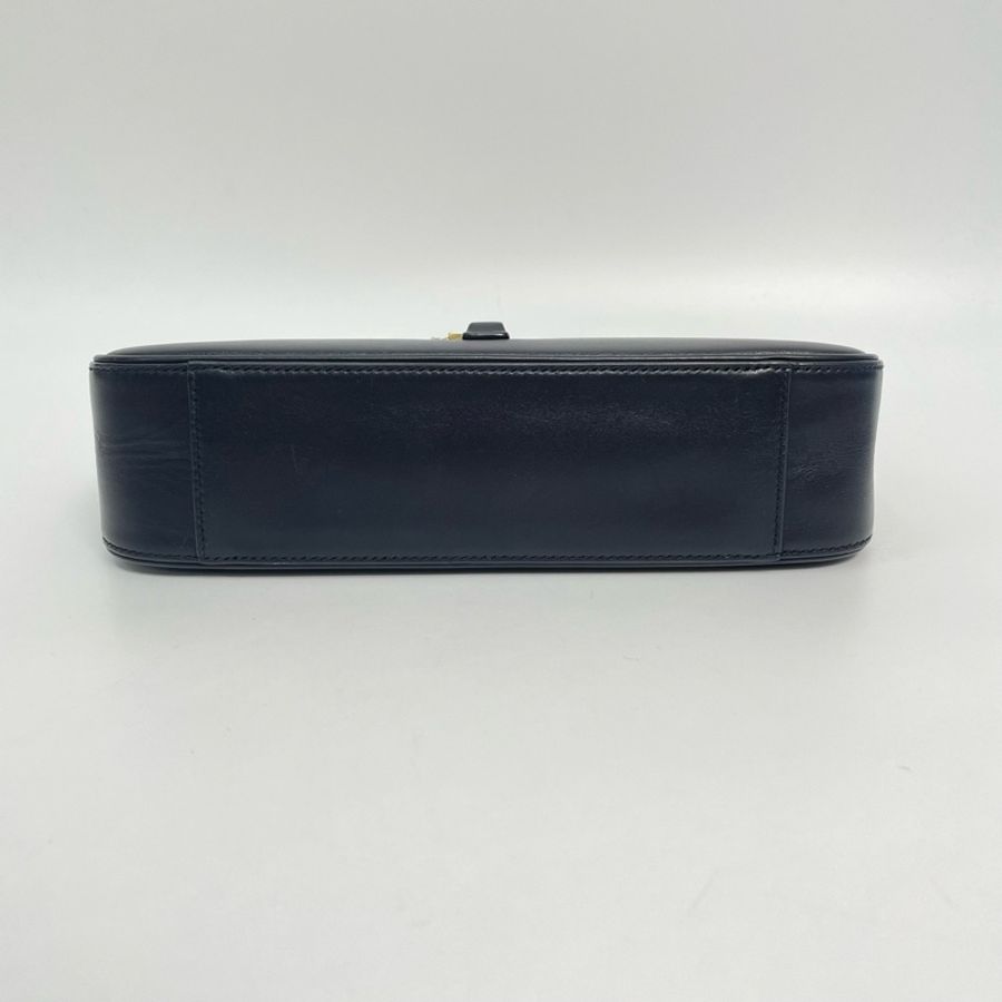 【售出展示💫拍下無效】YSL/聖羅蘭 le5a7 黑金牛皮hobo小號腋下包-5
