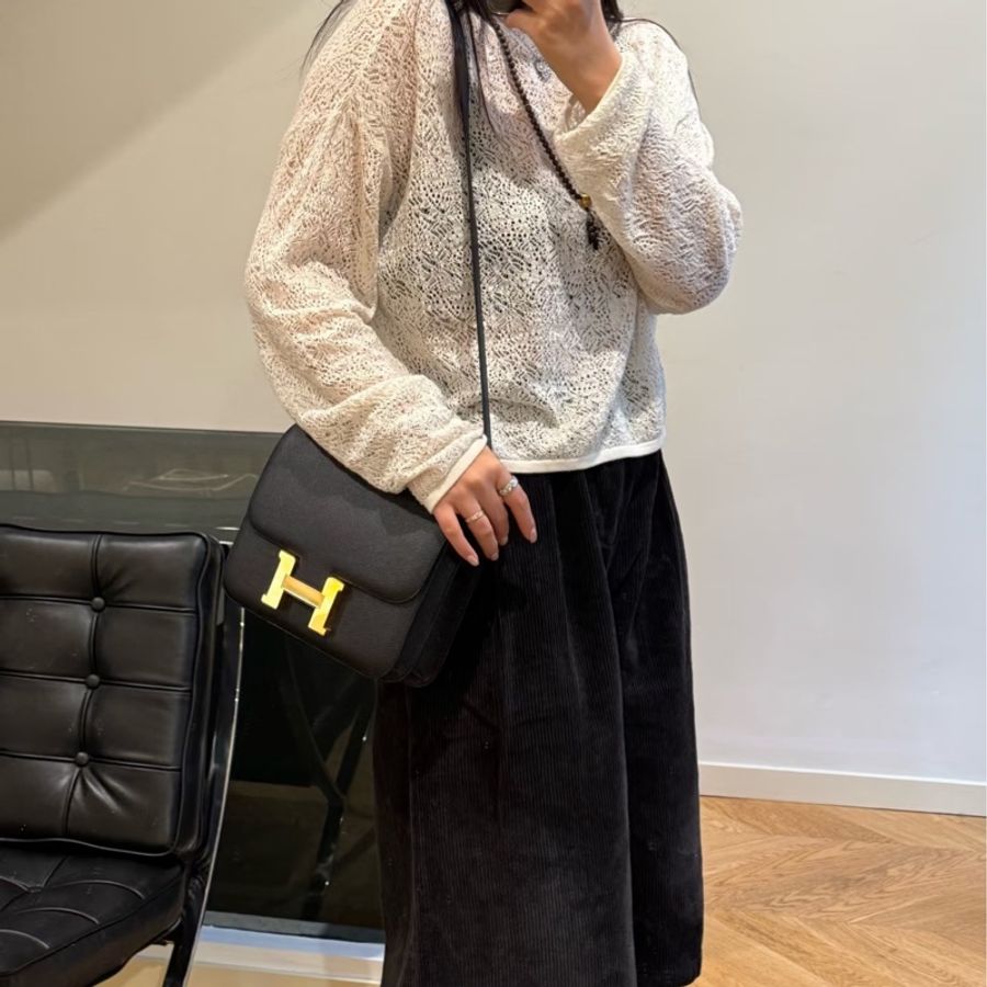 【售出展示💫拍下無效】Hermes/愛馬仕 Constance 康康 24 黑金-7