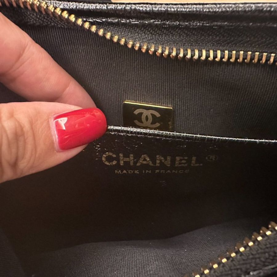 Chanel 香奈兒 黑金亮面牛皮 粗鍊HOBO 腋下包 單肩包 有購證 晶片款 AS4922-4