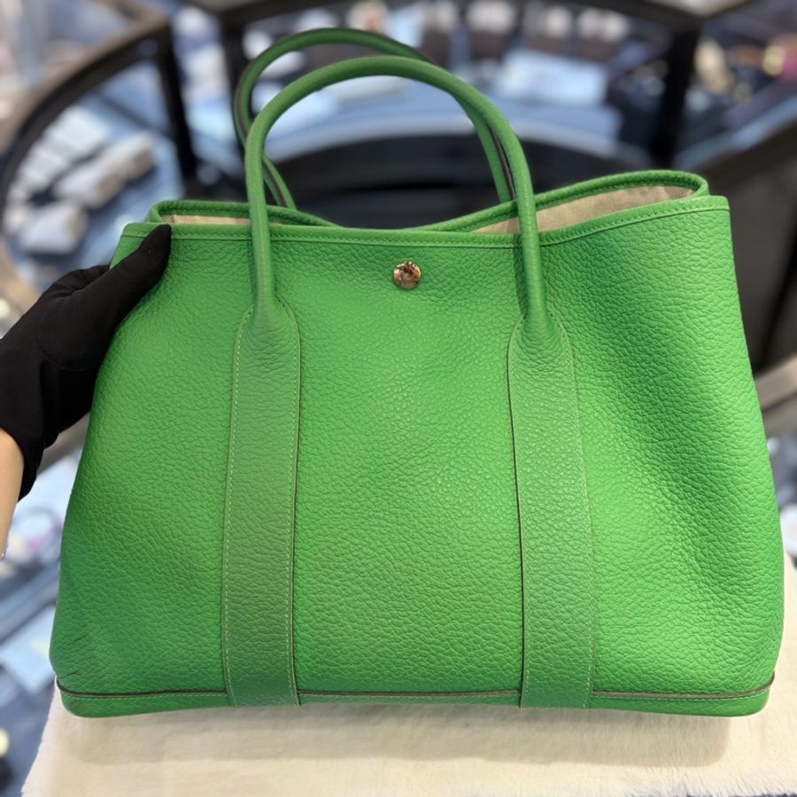 HERMES 愛馬仕 綠色Garden 花園36 T刻-0