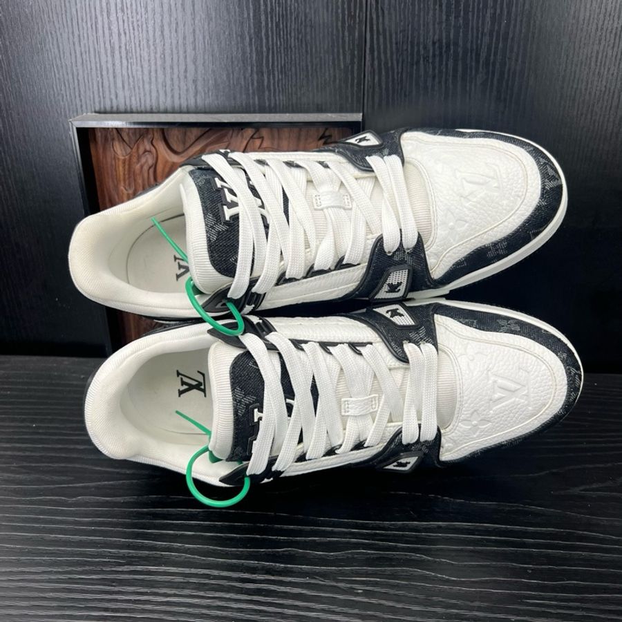 Louis Vuitton路易威登 trainer 黑白牛仔 43.5碼-4