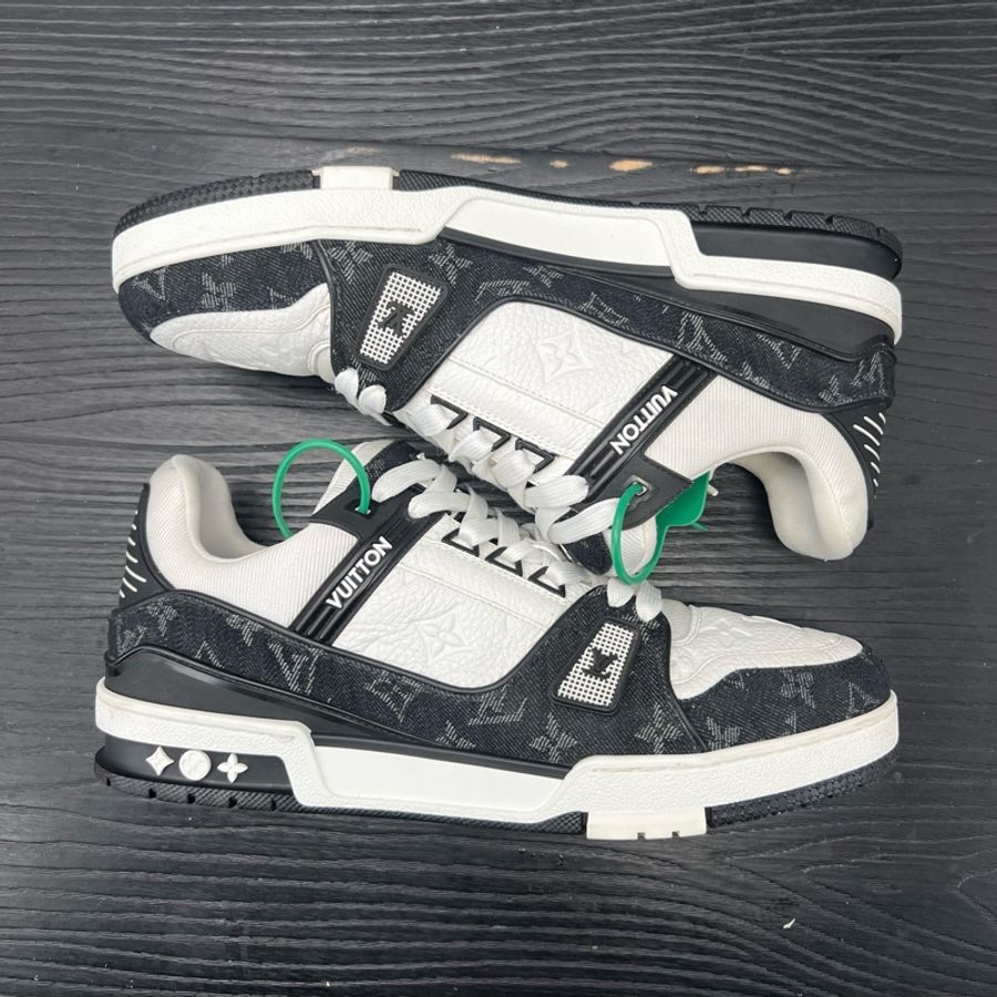 Louis Vuitton路易威登 trainer 黑白牛仔 43.5碼-6