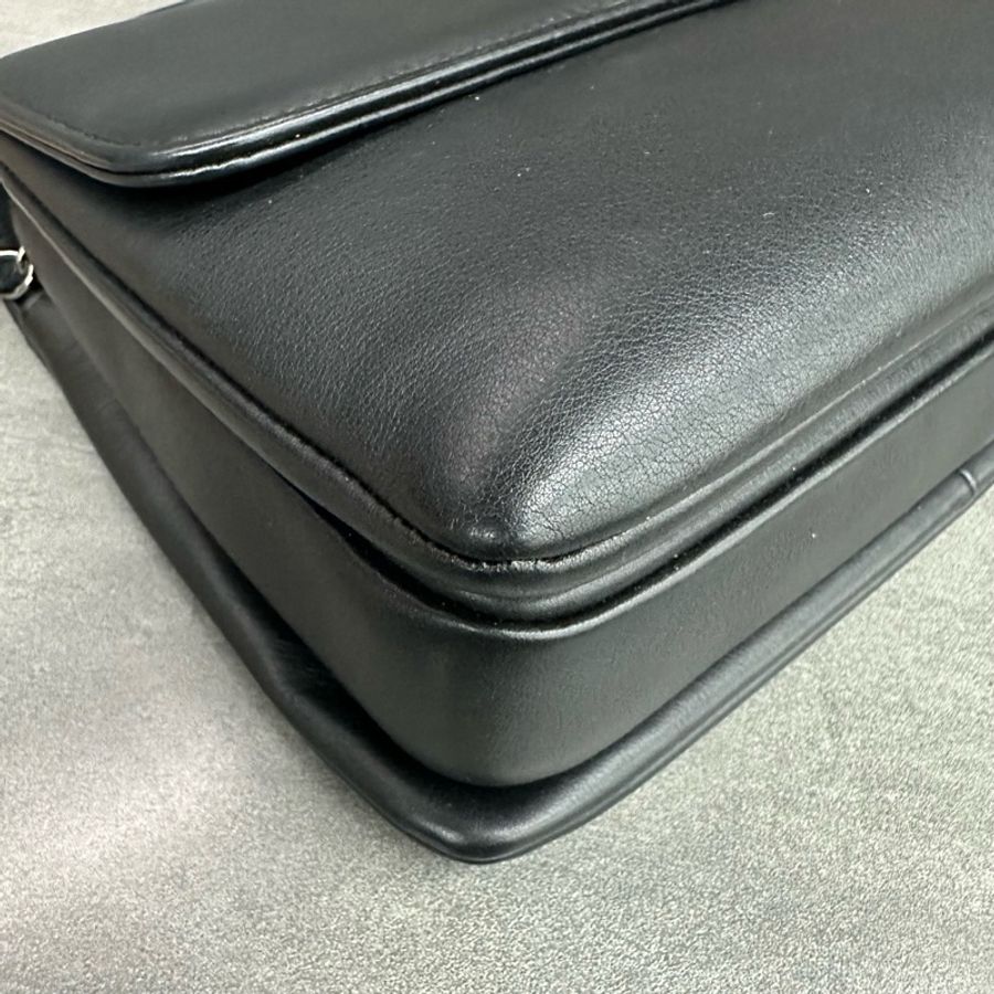 Chanel 香奈兒 trendy cc 小號 黑銀鏈條包 光面小牛皮 26開帶卡-5