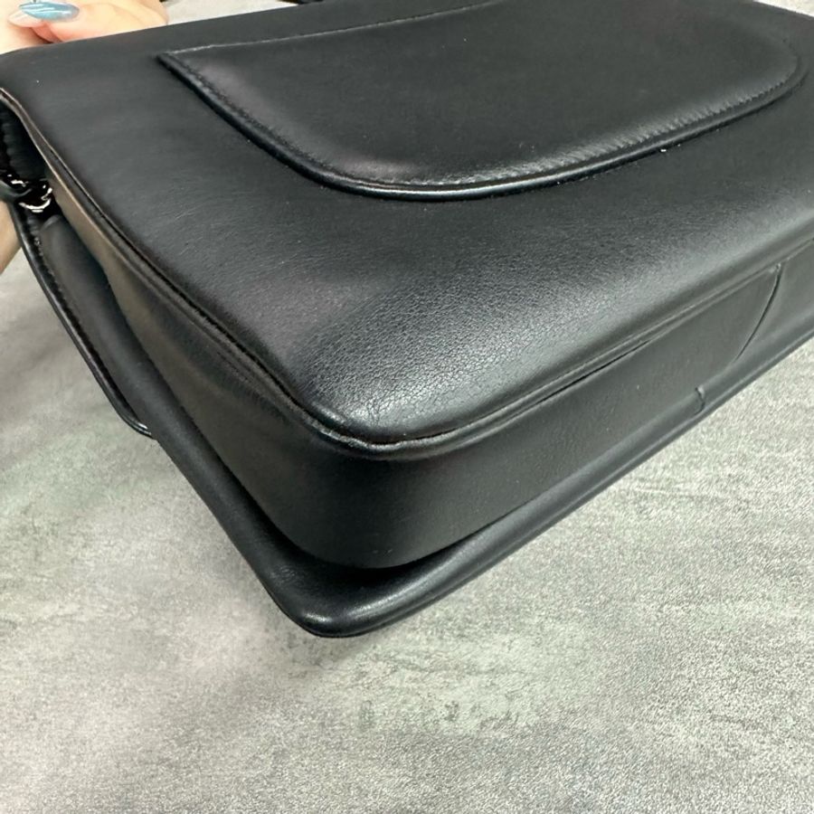Chanel 香奈兒 trendy cc 小號 黑銀鏈條包 光面小牛皮 26開帶卡-7