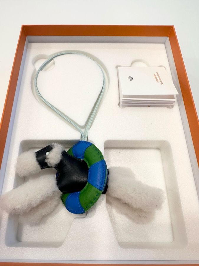 Hermès Budy « A la Mer »掛飾 絨毛狗狗 游泳圈-0