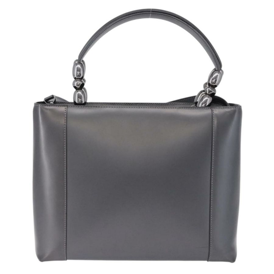【日本直送】Christian Dior Maris Pearl 手提包 漆皮 2way Gray Silver Auth ep15303V-1
