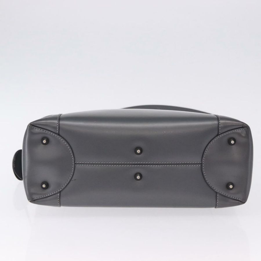 【日本直送】Christian Dior Maris Pearl 手提包 漆皮 2way Gray Silver Auth ep15303V-4