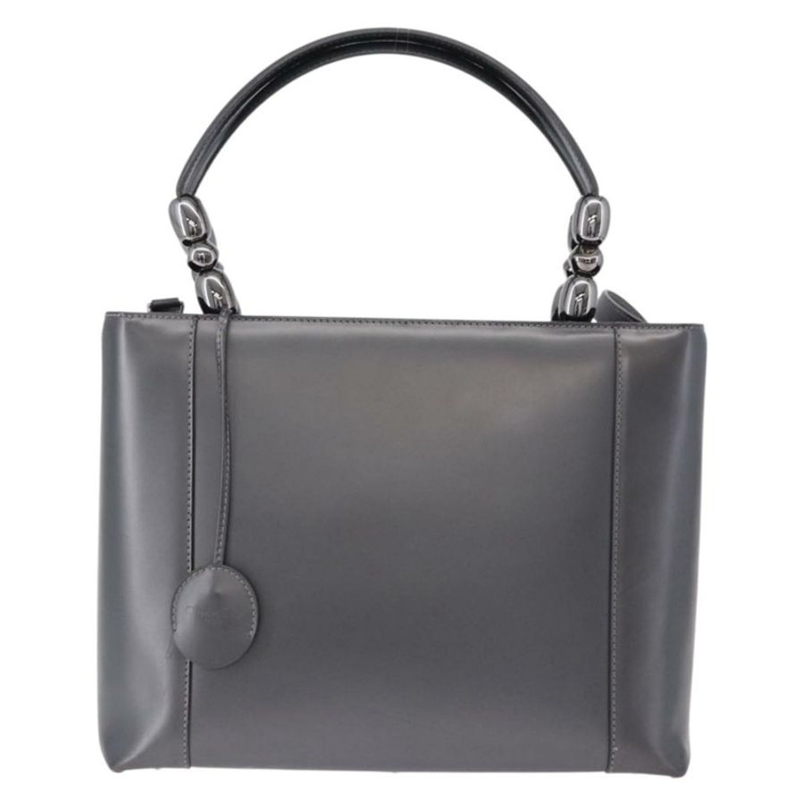 【日本直送】Christian Dior Maris Pearl 手提包 漆皮 2way Gray Silver Auth ep15303V-12