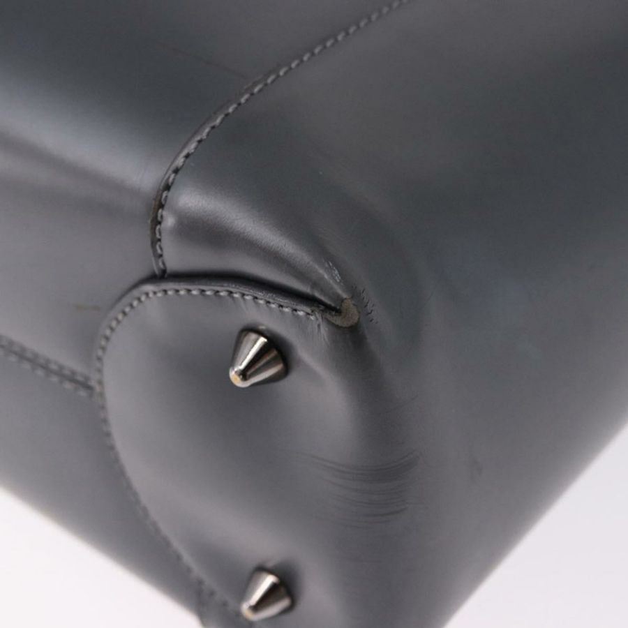 【日本直送】Christian Dior Maris Pearl 手提包 漆皮 2way Gray Silver Auth ep15303V-18