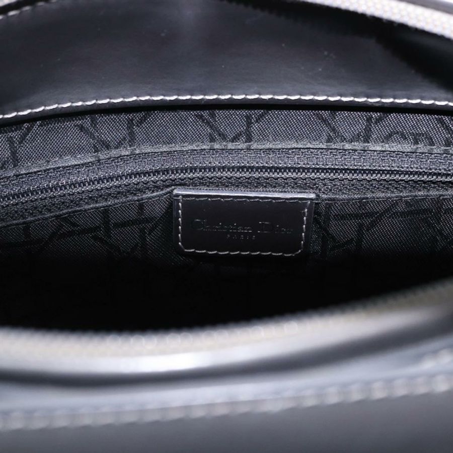 【日本直送】Christian Dior Maris Pearl 手提包 漆皮 2way Gray Silver Auth ep15303V-22
