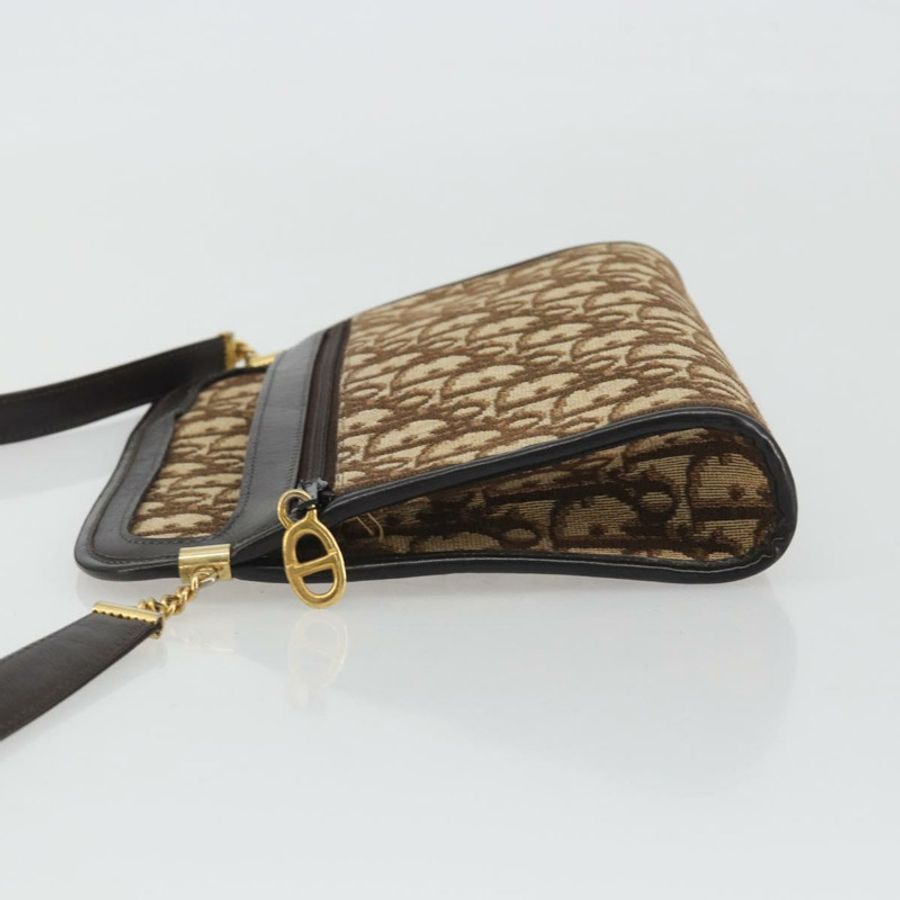 【日本直送】Christian Dior Trotter帆布肩背包 米色 金色 正品 ep15620A-3
