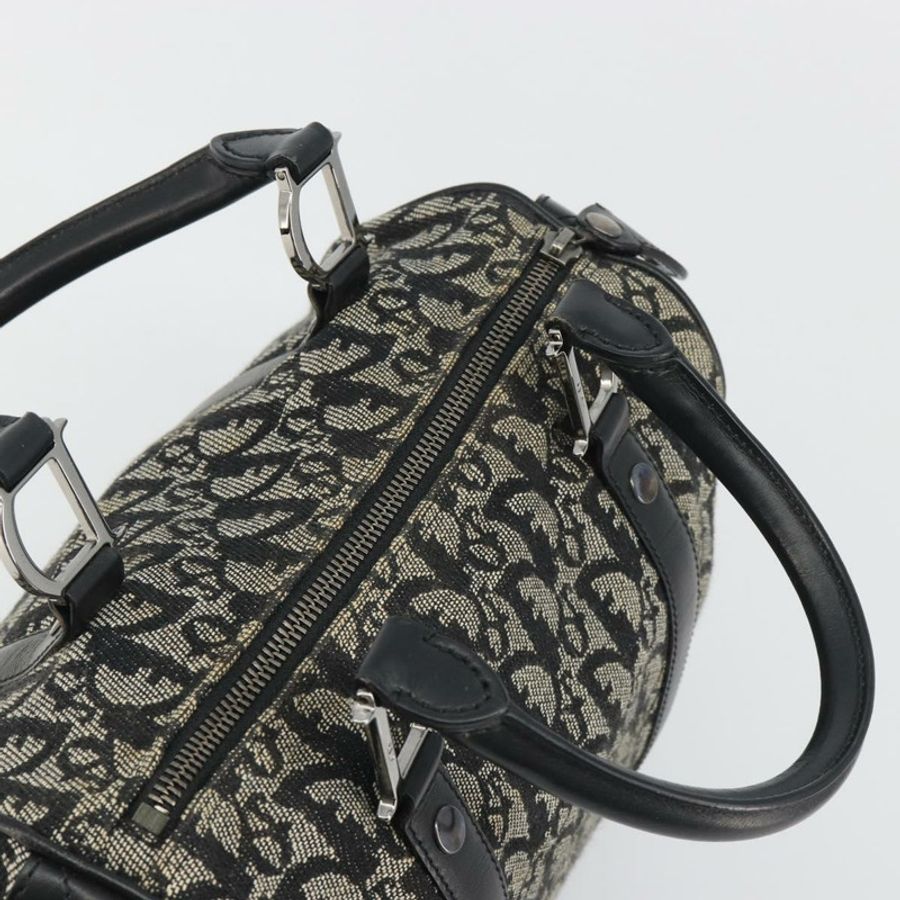【日本直送】Christian Dior Trotter帆布手提包,海軍藍銀色,正品 am12033A-6