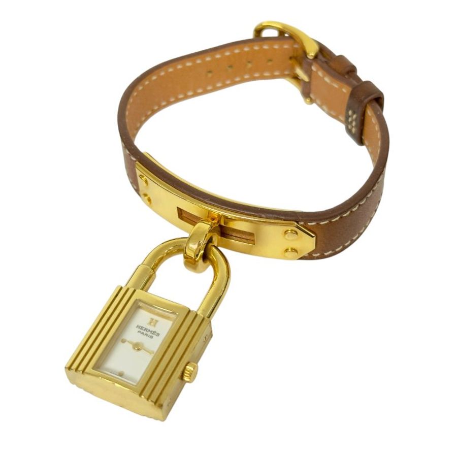 HERMES Kelly 鎖頭 手錶 框R刻-0