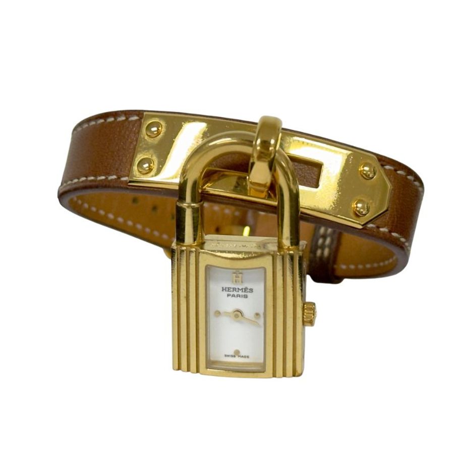 HERMES Kelly 鎖頭 手錶 框R刻-1