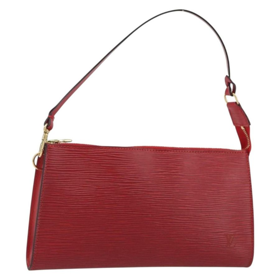 【日本直送】路易威登 Epi Pochette Accessoires 手拿包 紅色 M52947 LV Auth am12093V-0