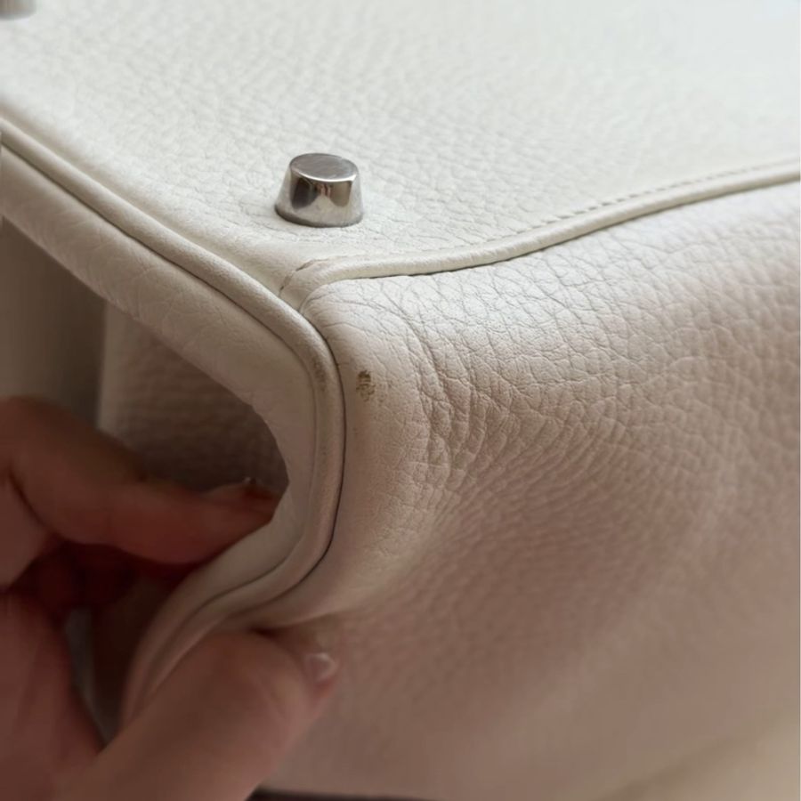 【漲價收藏系列✨非常罕見✨】愛馬仕 Hermes shoulder Kelly純白拼大象灰 框N刻-6