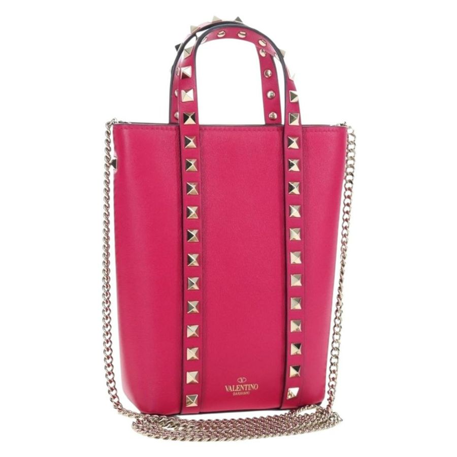 【日本直送】VALENTINO 手提包 皮革 兩用 粉紅色 金色色調 正品 ki6698V-0