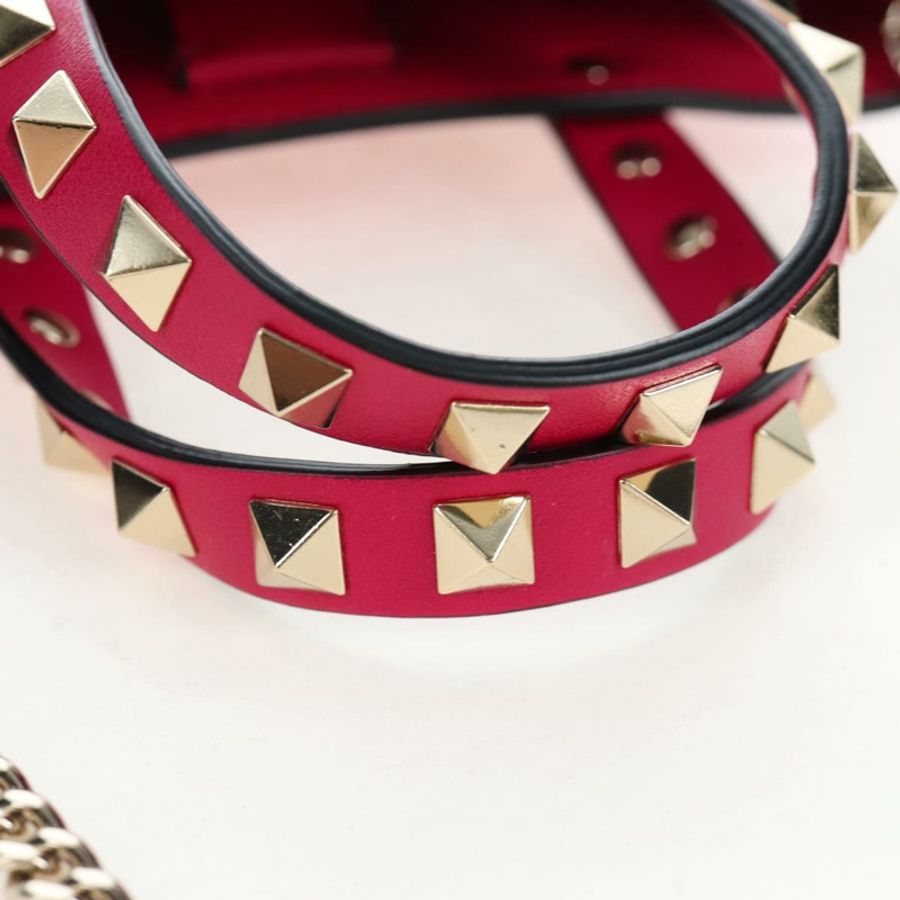 【日本直送】VALENTINO 手提包 皮革 兩用 粉紅色 金色色調 正品 ki6698V-6
