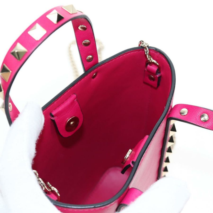 【日本直送】VALENTINO 手提包 皮革 兩用 粉紅色 金色色調 正品 ki6698V-9