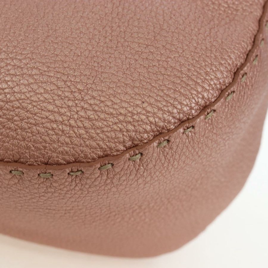 【日本直送】FENDI Celeria Baguette 單肩包 皮革 粉紅色 銀色 正品 ki6700V-15
