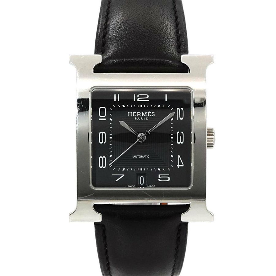 愛馬仕 H-Watch HH2 810 男士腕錶,日期顯示,黑色,自動機械機芯-0