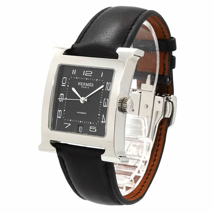 愛馬仕 H-Watch HH2 810 男士腕錶,日期顯示,黑色,自動機械機芯-2