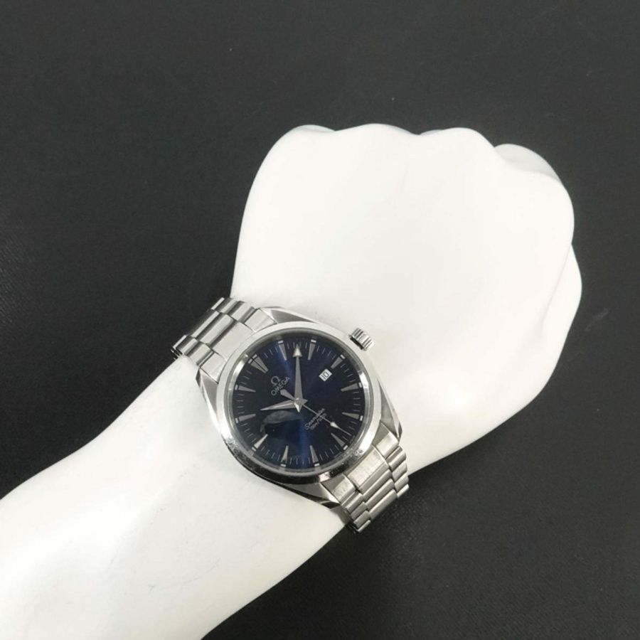 歐米茄海馬系列Aqua Terra 2517 80男錶,日期顯示,藍色錶盤,石英錶-3