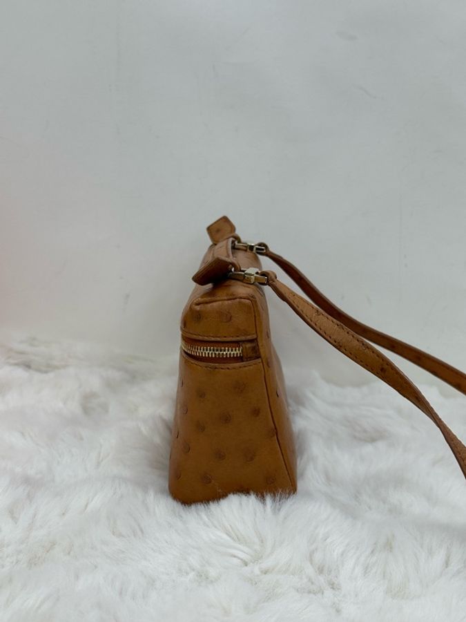 Loro Piana 鴕鳥皮L19包金棕干邑色-4