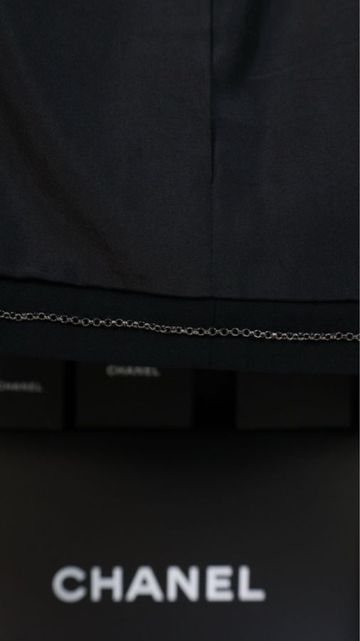 Chanel 00年黑色圆领侧边键盘扣上衣外套-19