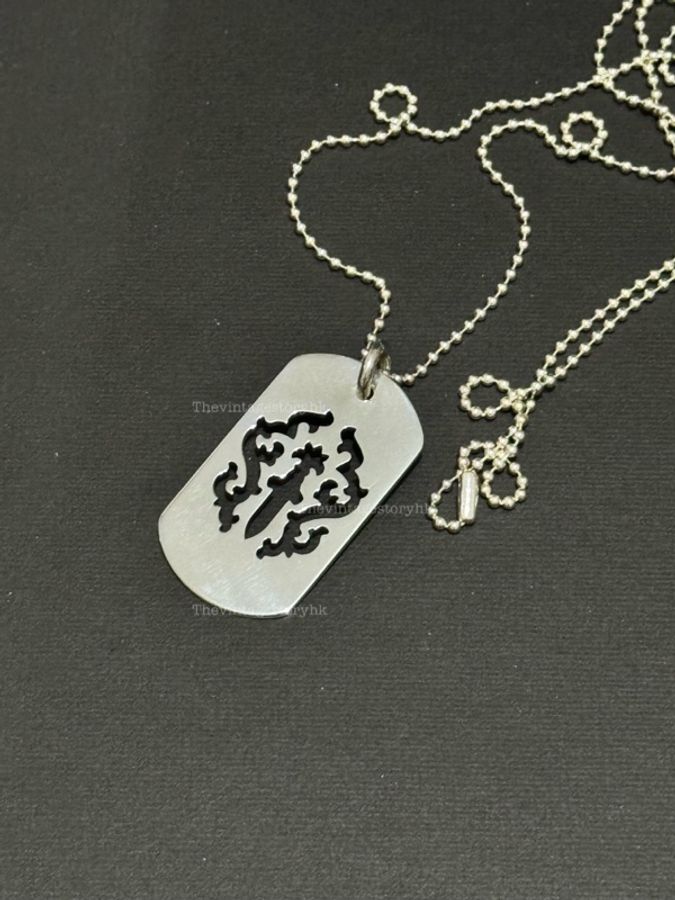 Chrome Hearts cut-out cross dog-tag pendant necklace-6