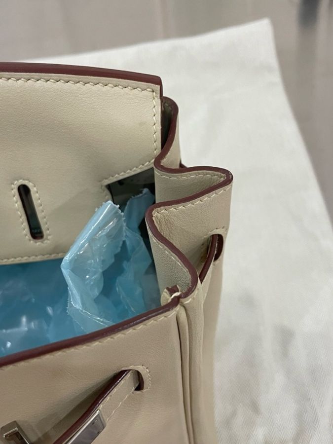 Hermes Birkin 30 羊毛白銀扣-8