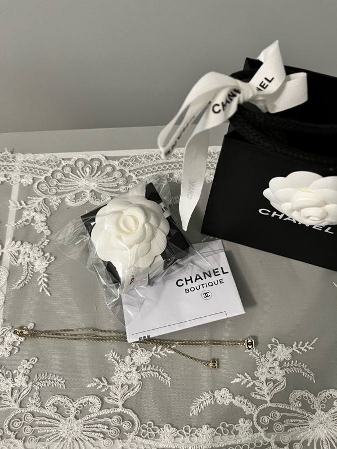 CHANEL 香奈兒《全新》25C Cube 小方糖雙C項鍊 金色|雙面Logo|可調式長短鍊-17