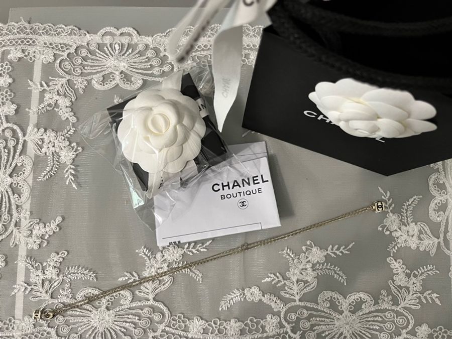 CHANEL 香奈兒《全新》25C Cube 小方糖雙C項鍊 金色|雙面Logo|可調式長短鍊-23