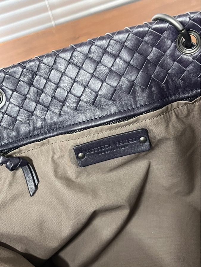 BV 葆蝶家 BOTTEGA VENETA Capri 深紫色編織手提包 尺寸 40×15×25cm-8