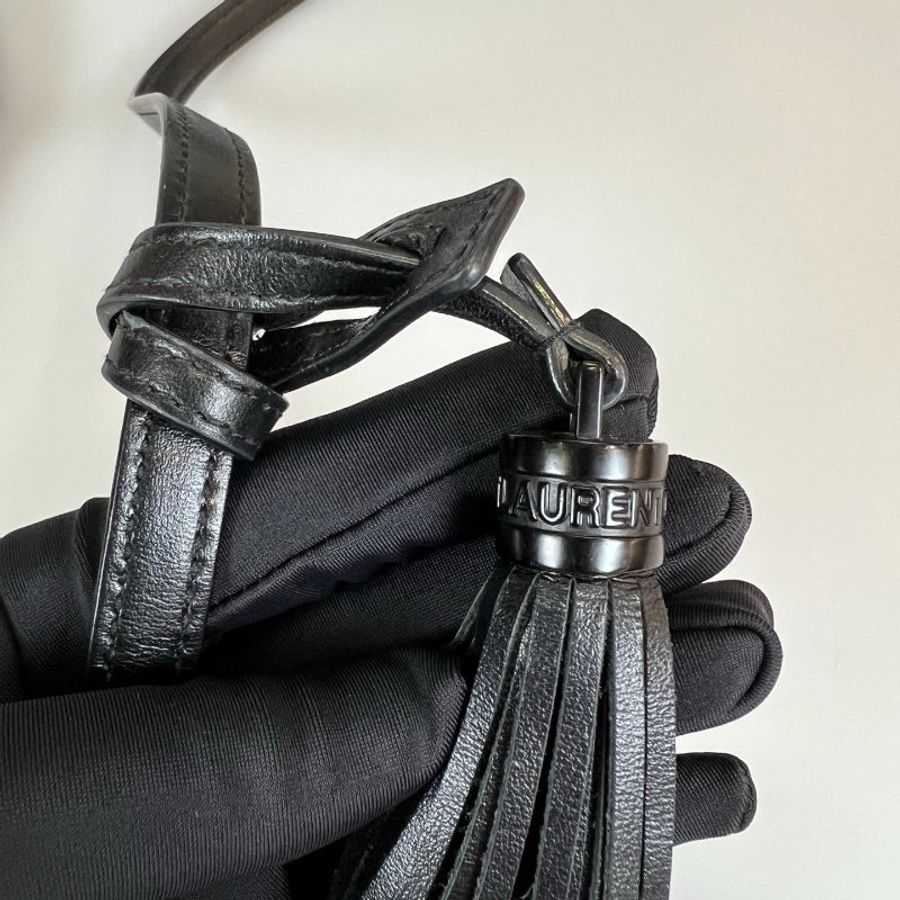 YSL 612544黑SOBLACK流蘇相機包-11