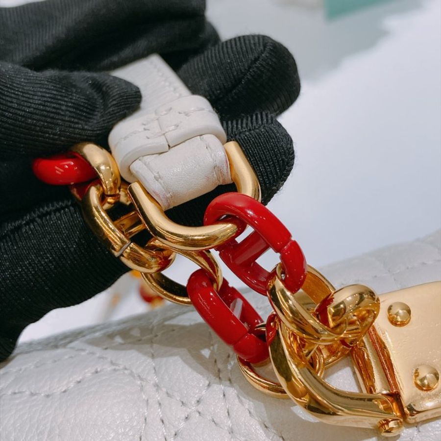 TW4938 Christian Dior 迪奧Caro手袋 中號小牛皮 Caro Bag Medium Calfskin White-19