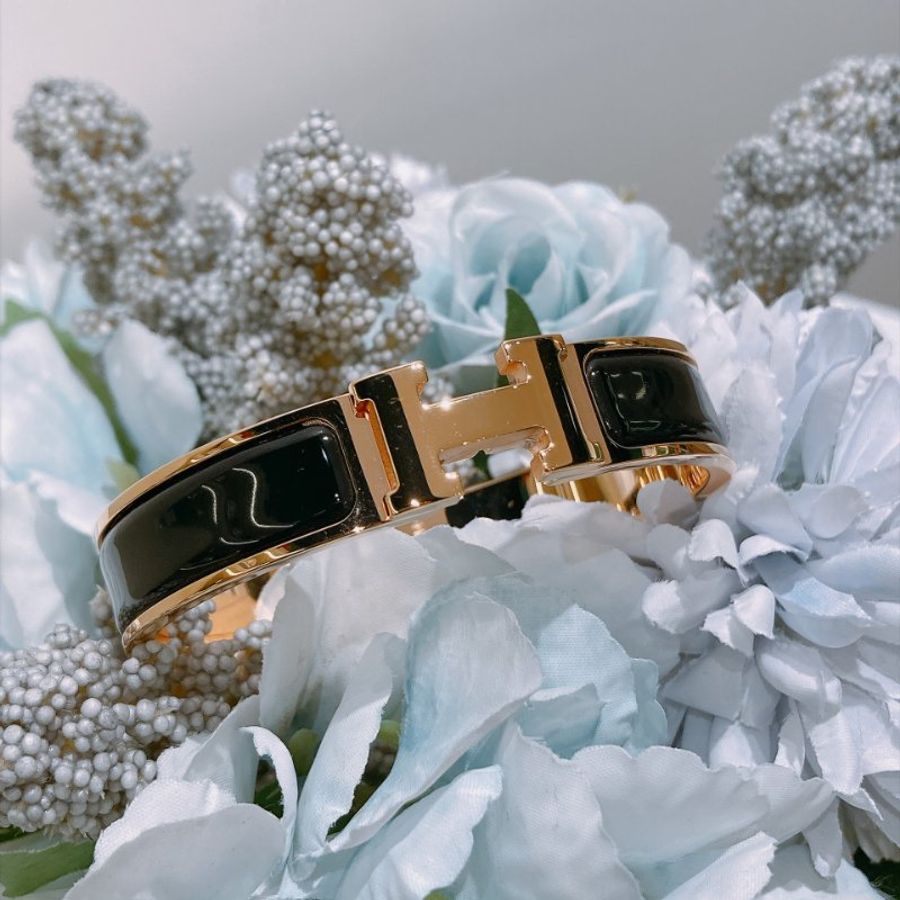 TW4937 Hermes 愛馬仕 手鐲 小號 黑色玫瑰金Clic H Bracelet PM Black x RGHW-1