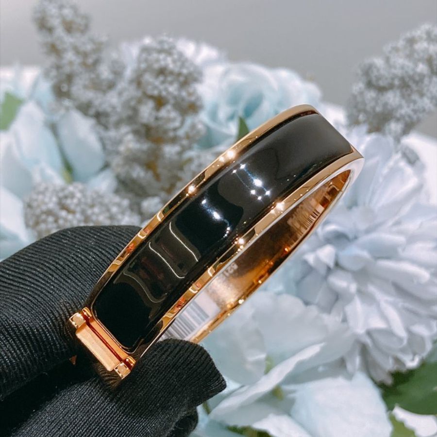 TW4937 Hermes 愛馬仕 手鐲 小號 黑色玫瑰金Clic H Bracelet PM Black x RGHW-5