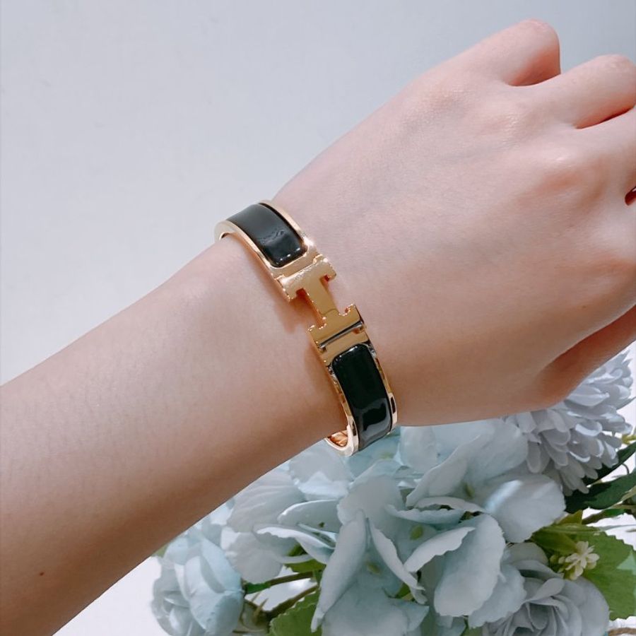 TW4937 Hermes 愛馬仕 手鐲 小號 黑色玫瑰金Clic H Bracelet PM Black x RGHW-9