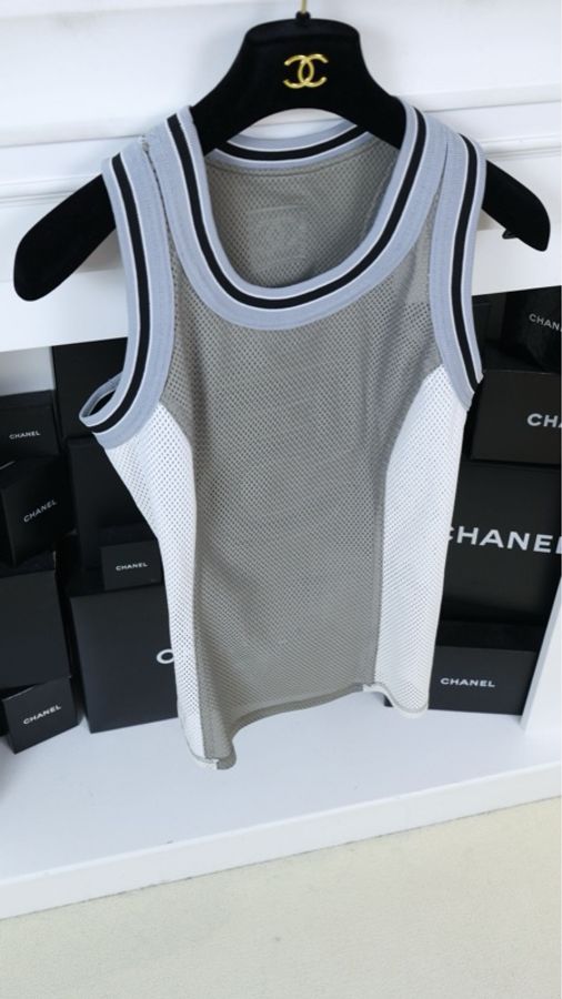 Chanel 04年运动系列5号字母灰色背心马甲-6