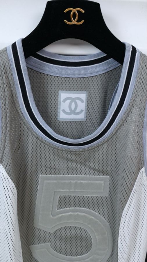 Chanel 04年运动系列5号字母灰色背心马甲-8