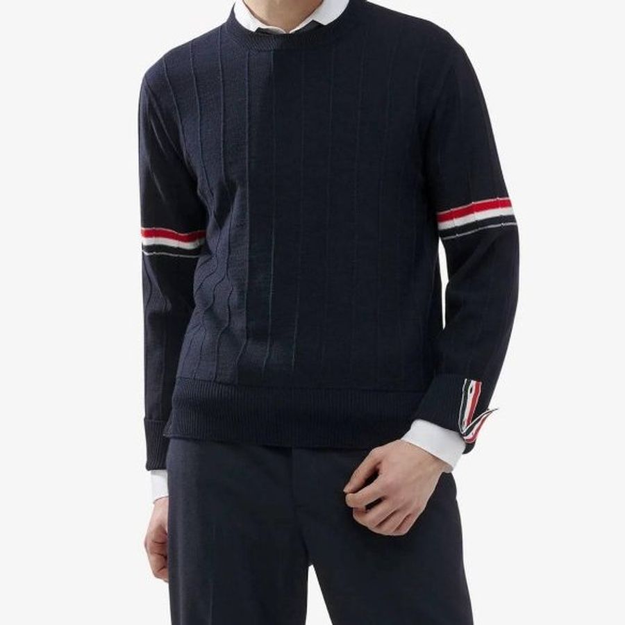💎Han's house精品服飾💎 TB Thom Browne 100%初剪羊毛 毛衣 針織衫 現貨 4號 原價52900-0