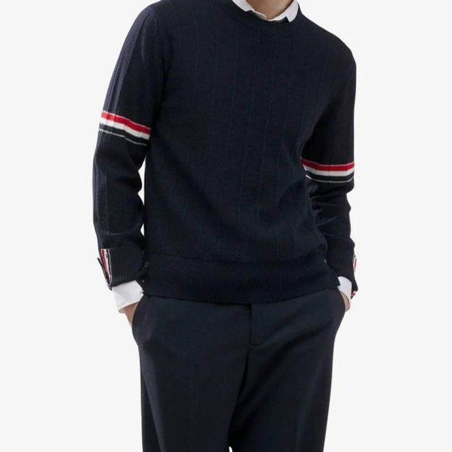 💎Han's house精品服飾💎 TB Thom Browne 100%初剪羊毛 毛衣 針織衫 現貨 4號 原價52900-5