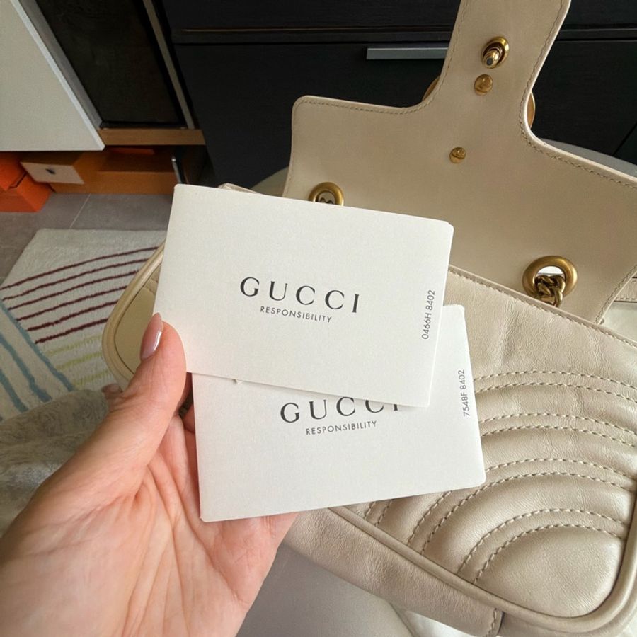Gucci Marmont Bag 小號 白色肩背包 22cm-14