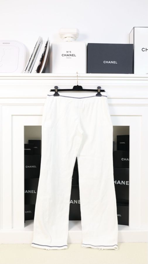 Chanel 05年运动方标系列白色长裤-1