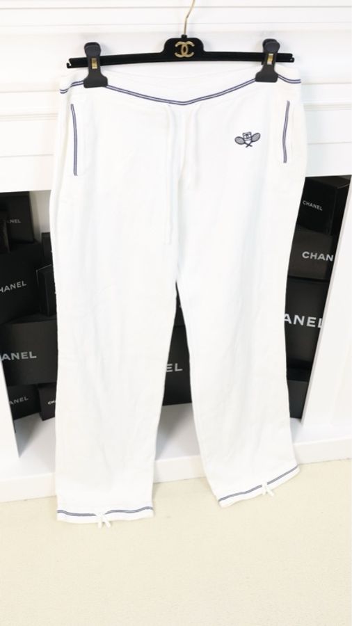 Chanel 05年运动方标系列白色长裤-2