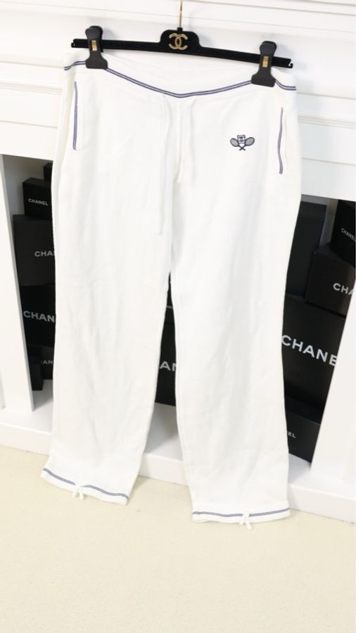 Chanel 05年运动方标系列白色长裤-3